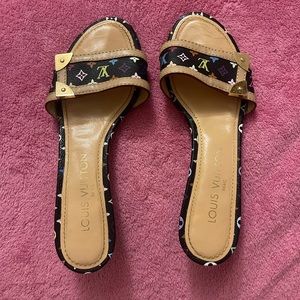 Louis Vuitton Multicolor Takashi Murakami Kitten Heels